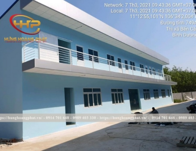THI CÔNG NHÀ VĂN PHÒNG 2 TẦNG TẠI BẾN CÁT BÌNH DƯƠNG