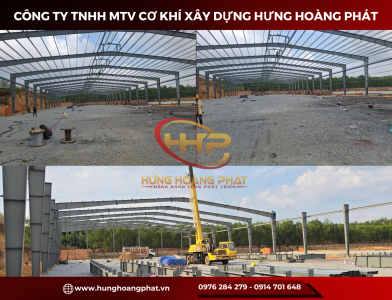 Thi Công Lắp Dựng Dự Án Nhà Xưởng Cho Thuê Tại Long Tân - Dầu Tiếng - Bình Dương