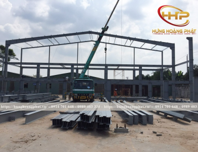 THI CÔNG NHÀ XƯỞNG QUY MÔ 2000M2 TẠI BÌNH DƯƠNG