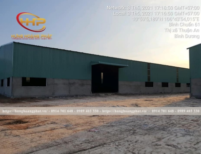 THI CÔNG NHÀ XƯỞNG TẠI THUẬN AN BÌNH DƯƠNG