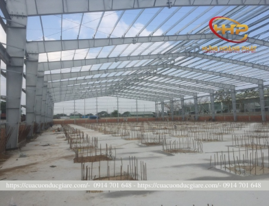 THI CÔNG XÂY DỰNG NHÀ XƯỞNG THÉP TIỀN CHẾ TẠI KCN LONG KHÁNH