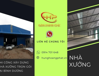 THI CÔNG XÂY DỰNG NHÀ XƯỞNG TRỌN GÓI TẠI BÌNH DƯƠNG