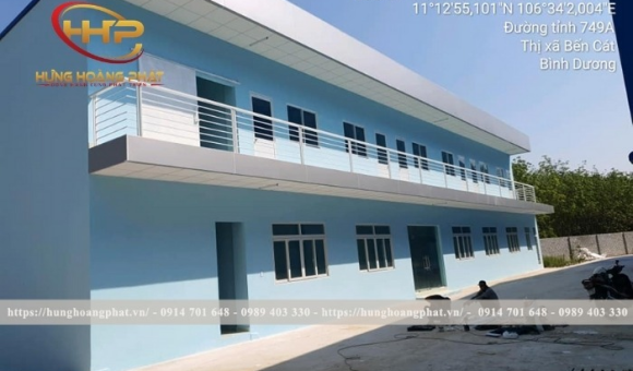 THI CÔNG NHÀ VĂN PHÒNG 2 TẦNG TẠI BẾN CÁT BÌNH DƯƠNG