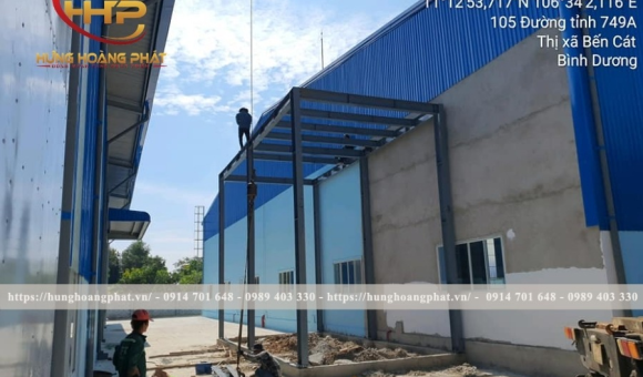THI CÔNG NHÀ XƯỞNG NHỎ TẠI BẾN CÁT BÌNH DƯƠNG