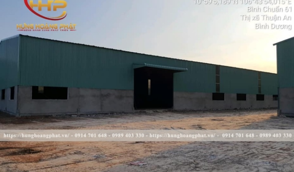 THI CÔNG NHÀ XƯỞNG TẠI THUẬN AN BÌNH DƯƠNG