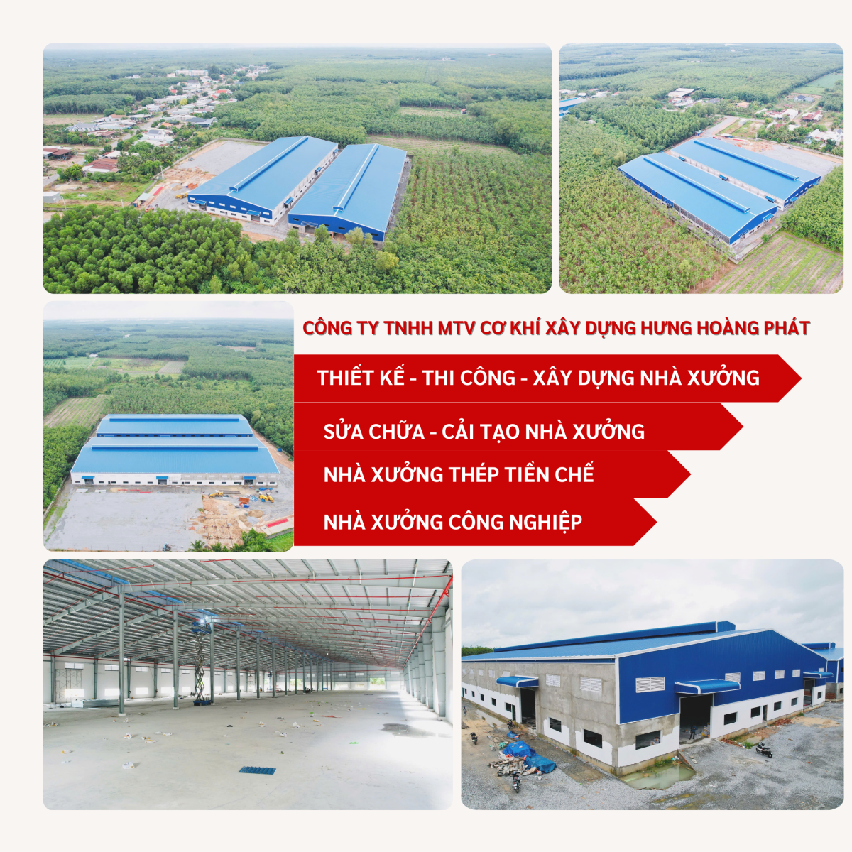 thi công nhà xưởng công nghiệp tại Bàu Bàng