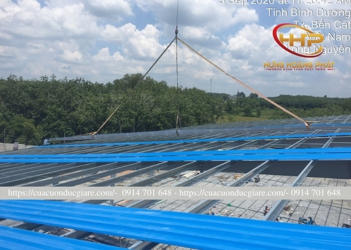 lắp đặt mái tôn cách nhiệt nhà xưởng