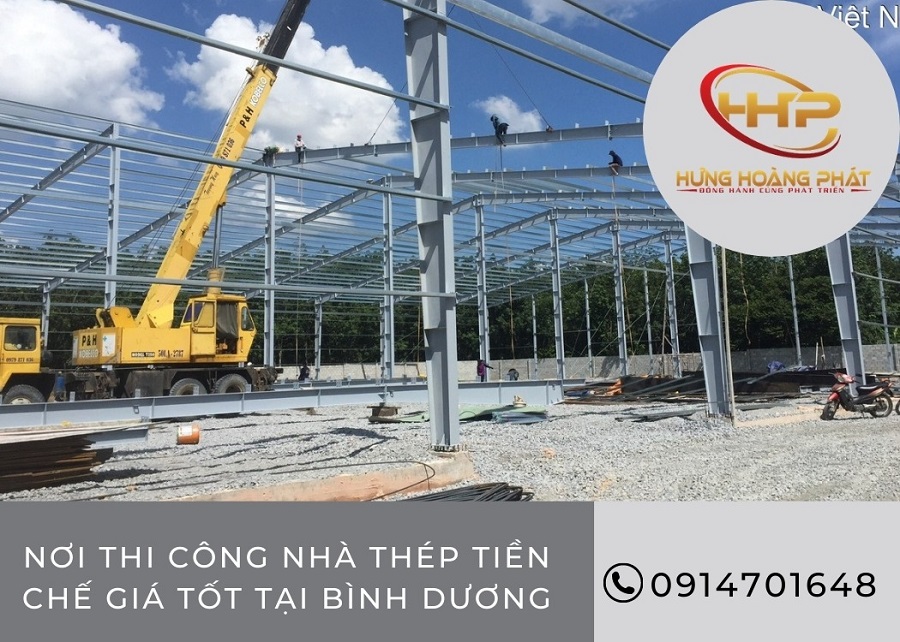 nơi thi công nhà thép tiền chế giá tốt tại bình dương