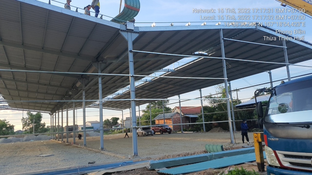Thi công nhà thép tiền chế tại Bình Dương