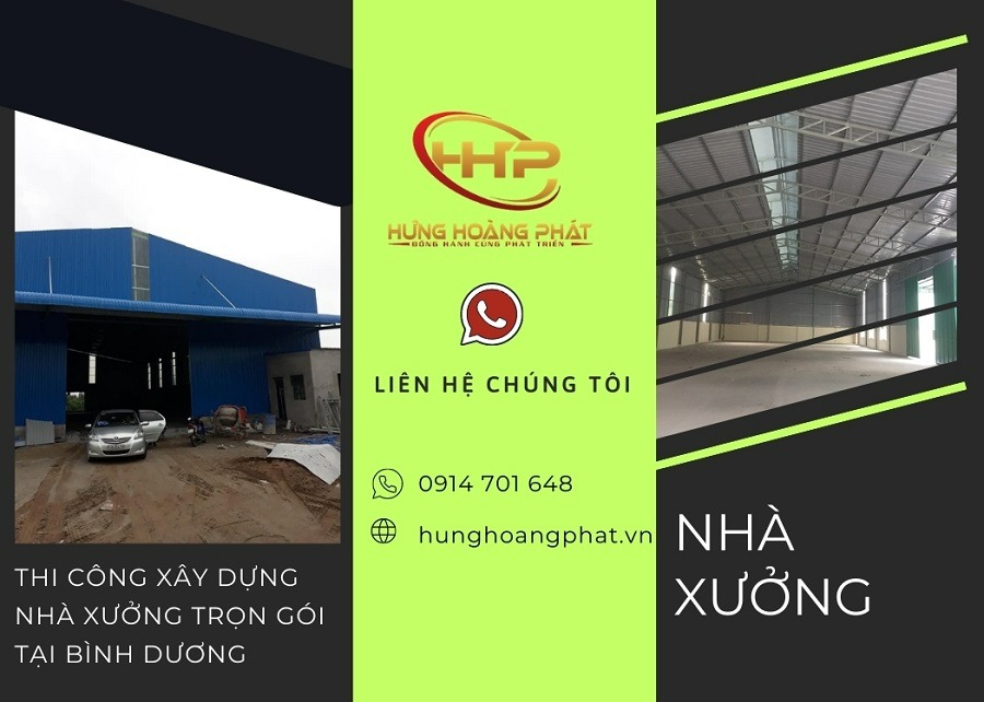 thi công xây dựng nhà xưởng trọn gói tại bình dương