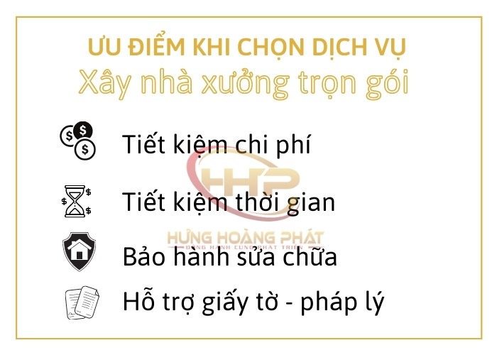 ưu điểm của dịch vụ xây nhà xưởng trọn gói