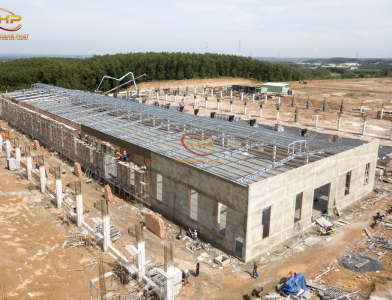Nhà xưởng công nghiệp kết cấu thép đẹp