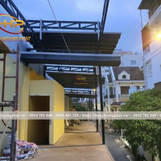 Quán kem làm bằng nhà thép tiền chế